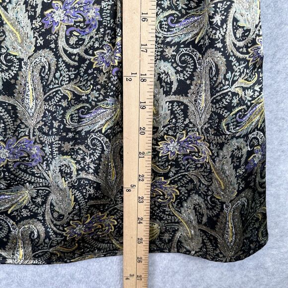 Vintage Cato Y2k Satin Paisley Halter Top Gold Satin Womens Small Tank Top Blous - Picture 2 of 8